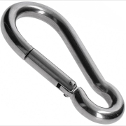 Карабин пожарный 4х40 мм нержавеющая сталь DIN 9075 А4 STARFIX (SMP-91125-1)