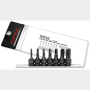 Набор бит шестигранных под головку 3/8" ударных 4-12 мм 7 предметов на подвесе TOPTUL (GDAG0702)