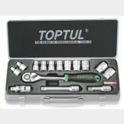 Набор инструментов 1/2" 6 граней 15 предметов TOPTUL (GCAD1502)