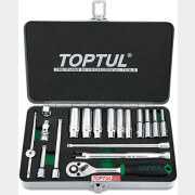 Набор инструментов 1/4" 6 граней 18 предметов TOPTUL (GCAD1822)