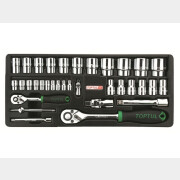 Набор инструментов 1/4", 1/2" 6 граней 34 предмета TOPTUL (GCAT3402)