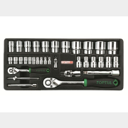 Набор инструментов 1/4", 1/2" 6 граней 34 предмета TOPTUL (GCAT3402)