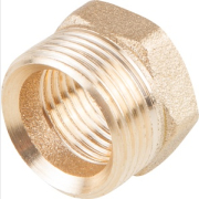 Футорка латунная 3/4"х1/2" шестиугольная с наружной-внутренней резьбой ЦВЕТЛИТ (ZW50114)