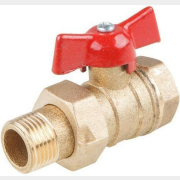 Кран шаровой 1 1/4" наружная-внутренняя резьба со сгоном, бабочка ЦВЕТЛИТ (ZW10119)