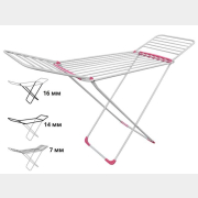Сушилка для белья напольная PERFECTO LINEA Gloria бело-розовая (46-000214)