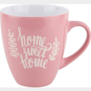 Кружка керамическая PERFECTO LINEA Любимый дом розовая 400 мл (30-388603)