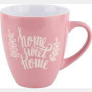 Кружка керамическая PERFECTO LINEA Любимый дом розовая 400 мл (30-388603)