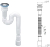 Сифон 1 1/2"х40/50 гофрированный выпуск 64 мм AV ENGINEERING (AVE129782)