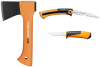 Набор инструмента (топор туристический X5 + нож + пила SW73) FISKARS (1057912)