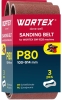 Шлифлента 100x914 мм P80 WORTEX 3 штуки (1325975)
